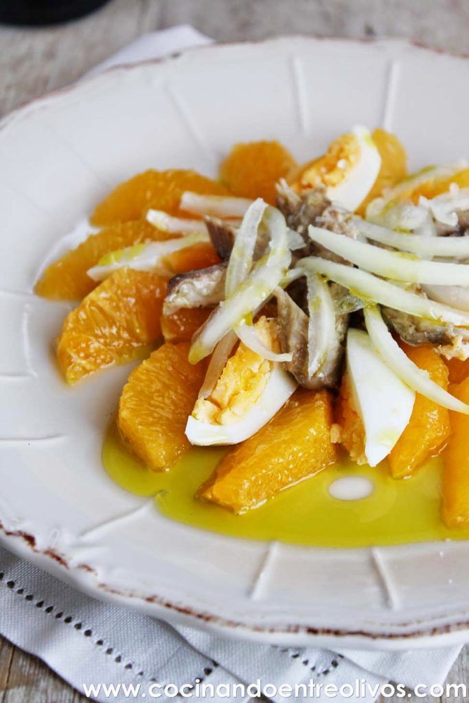 Boquilla cultura recomendar Ensalada de naranja. Receta paso a paso - Cocinando Entre Olivos