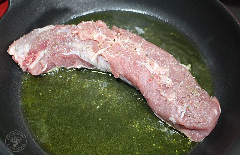 Solomillo de cerdo con salsa de manzana