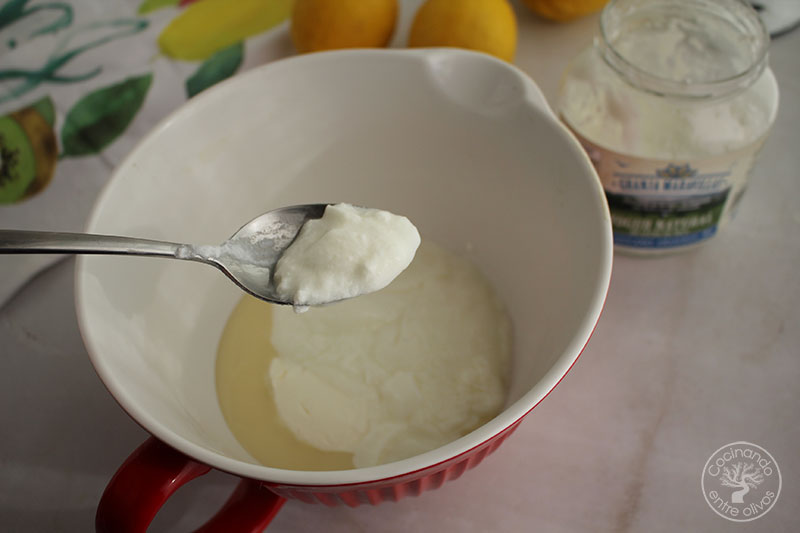 Crema de limón y yogur