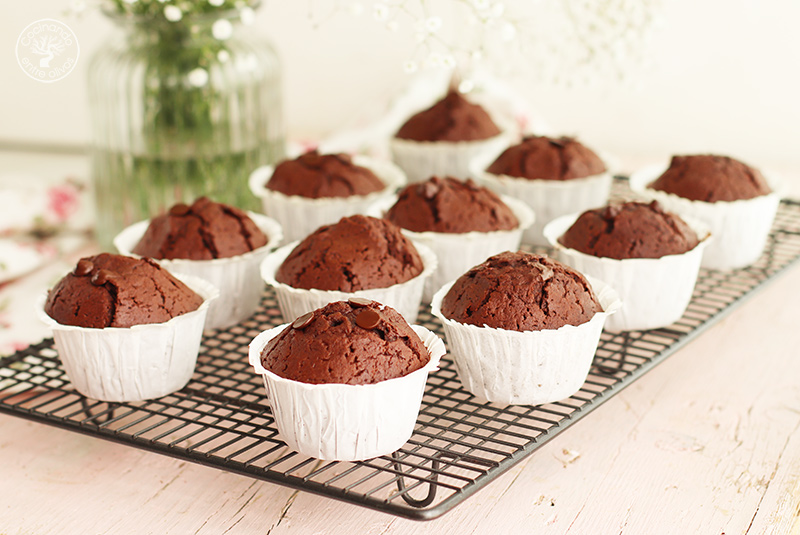 Muffins superchocolatosos