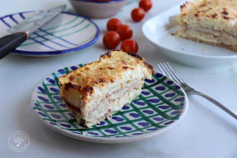 Pastel De Pan De Molde Con Jamón Y Queso Gratinado Croque Monsieur