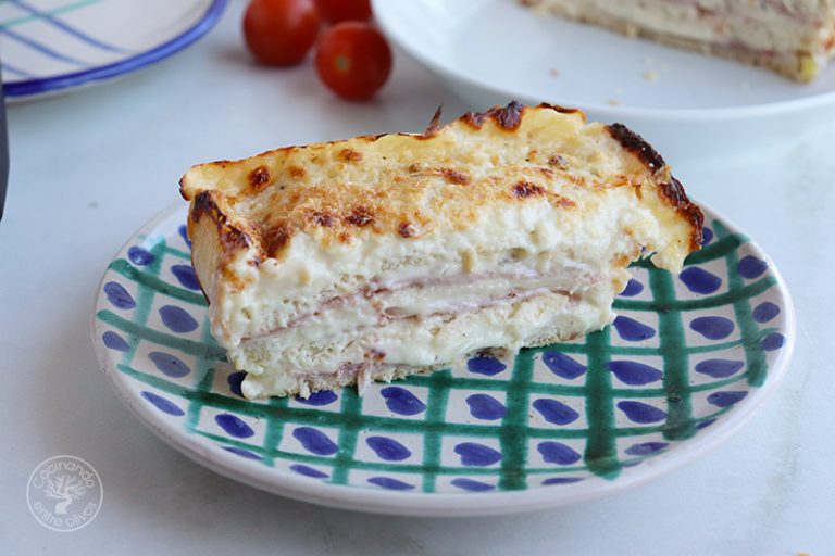 Pastel De Pan De Molde Con Jamón Y Queso Gratinado Croque Monsieur