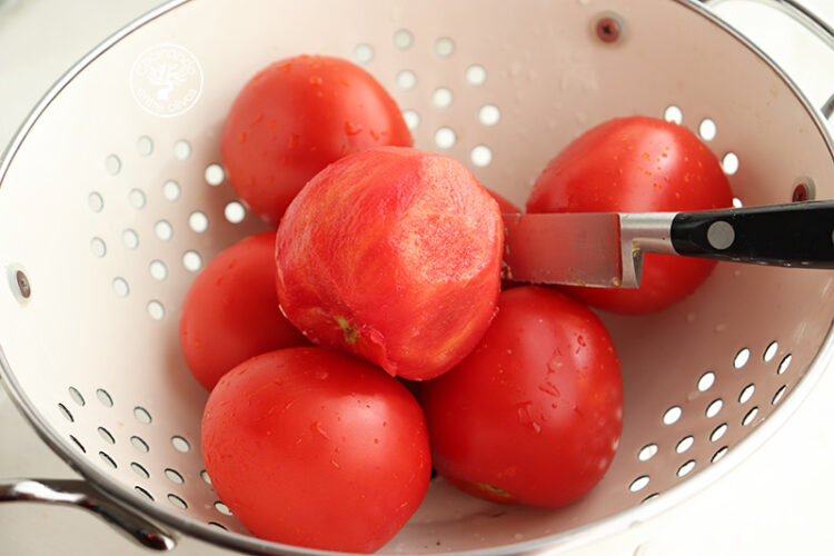 Pipirrana de tomate y pimientos