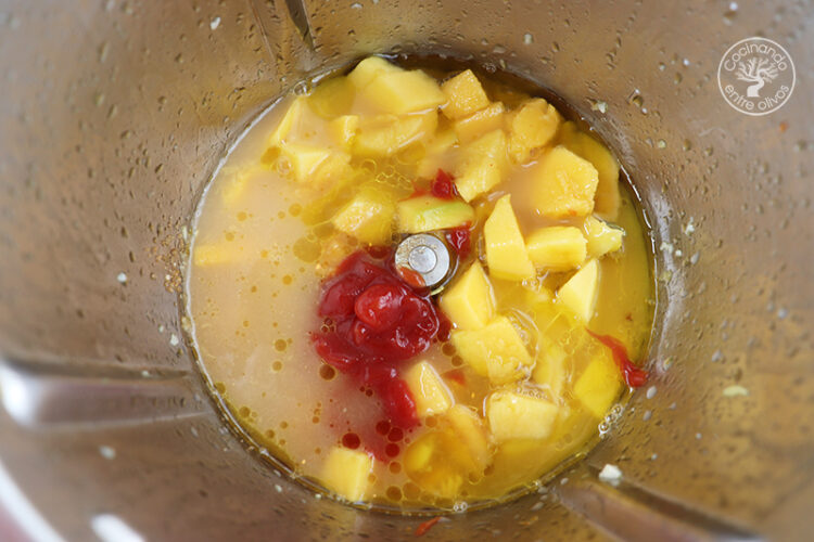 Solomillo con salsa de mango